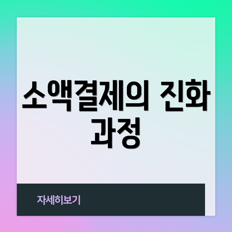 소액결제의 진화 과정