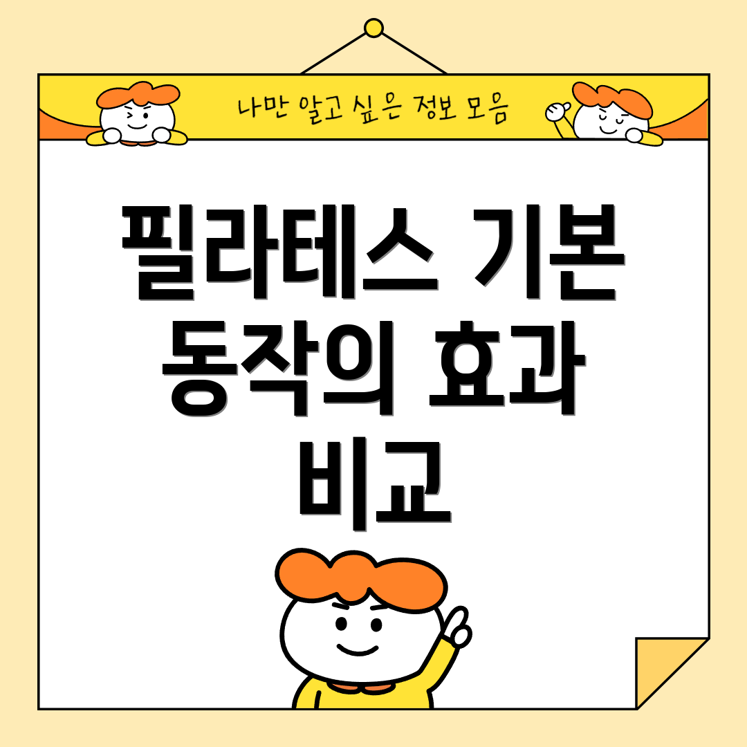 필라테스 기본 동작의 효과 비교