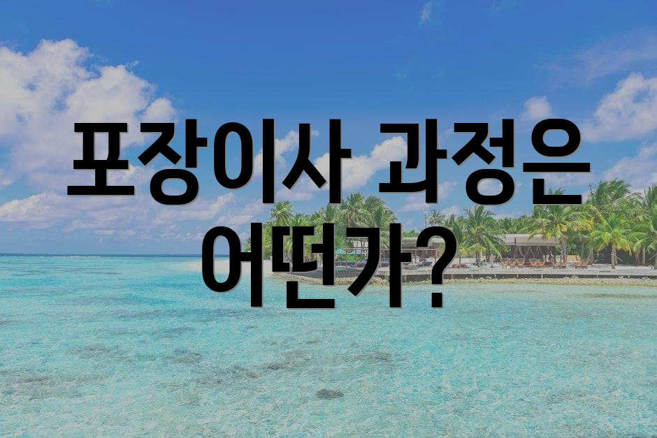 포장이사 과정은 어떤가?