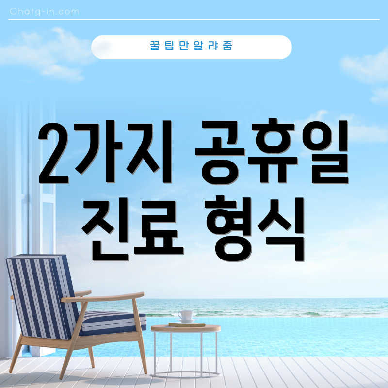 2가지 공휴일 진료 형식