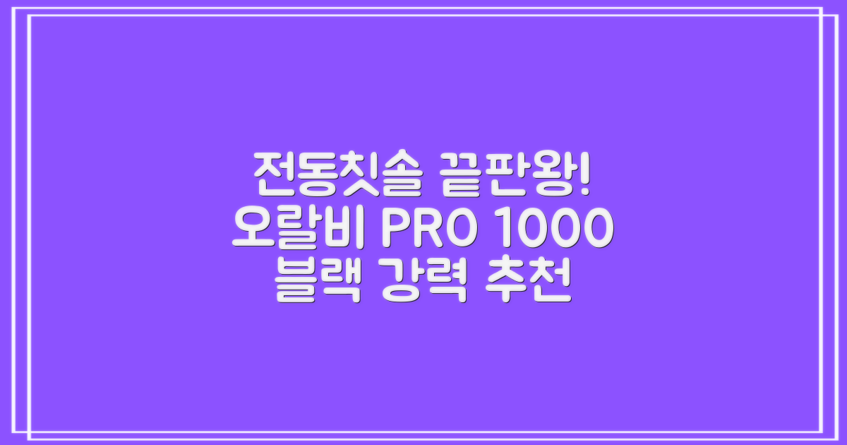 오랄비 전동칫솔, PRO 1000, 블랙, 1개 추천 리뷰