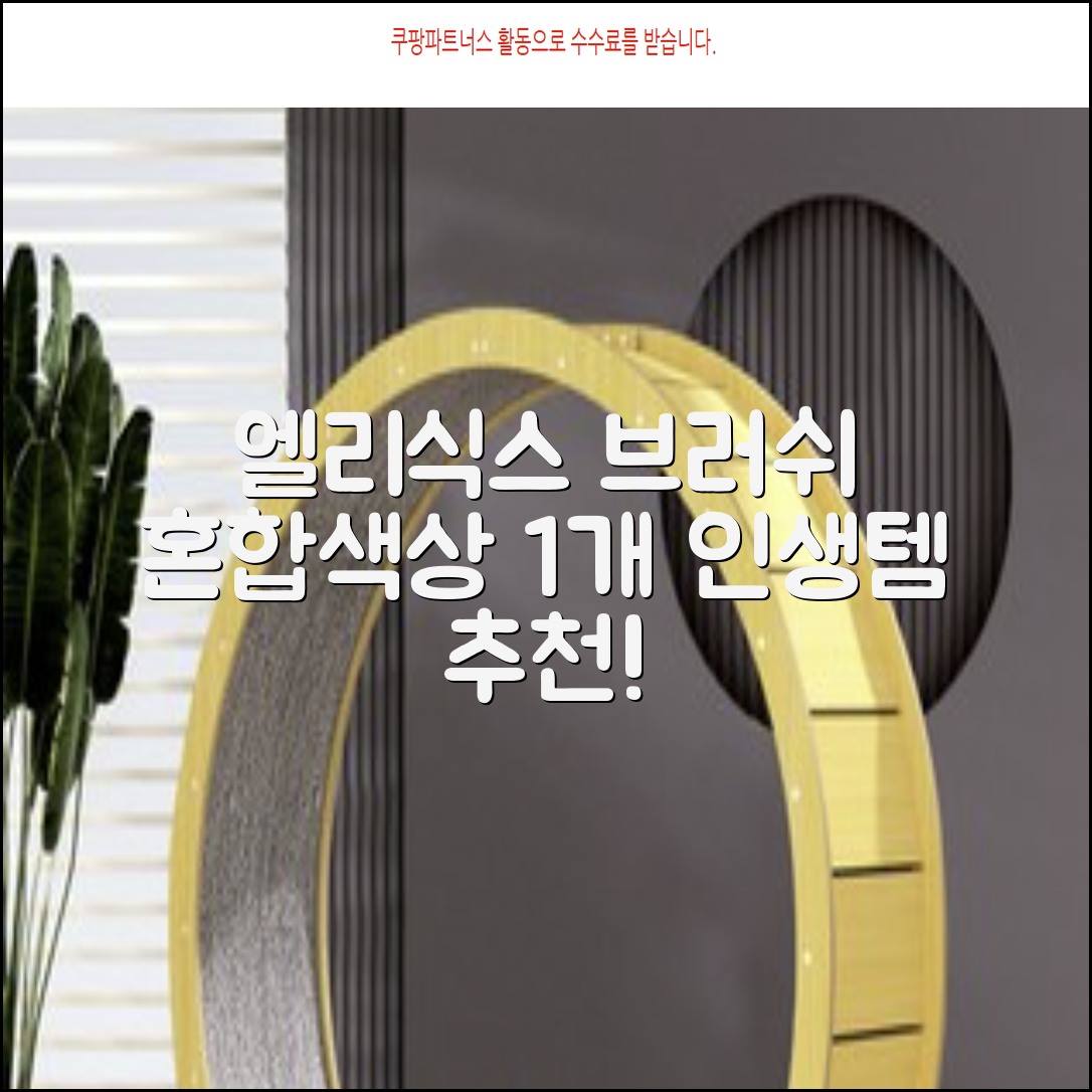 엘리식스 파운데이션 브러쉬, 혼합 색상, 1개 추천 리뷰