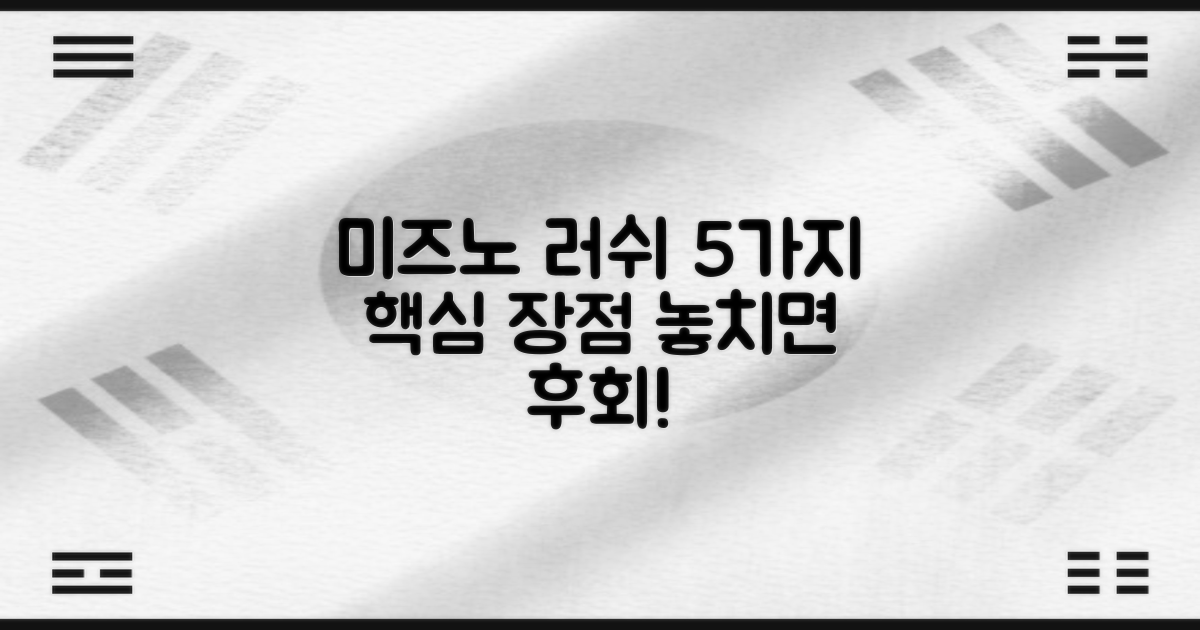 5가지 미즈노 러쉬 장점
