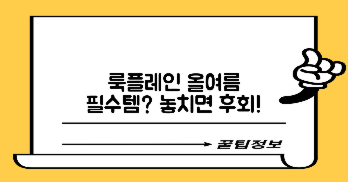 룩플레인, 올여름 필수템일까?