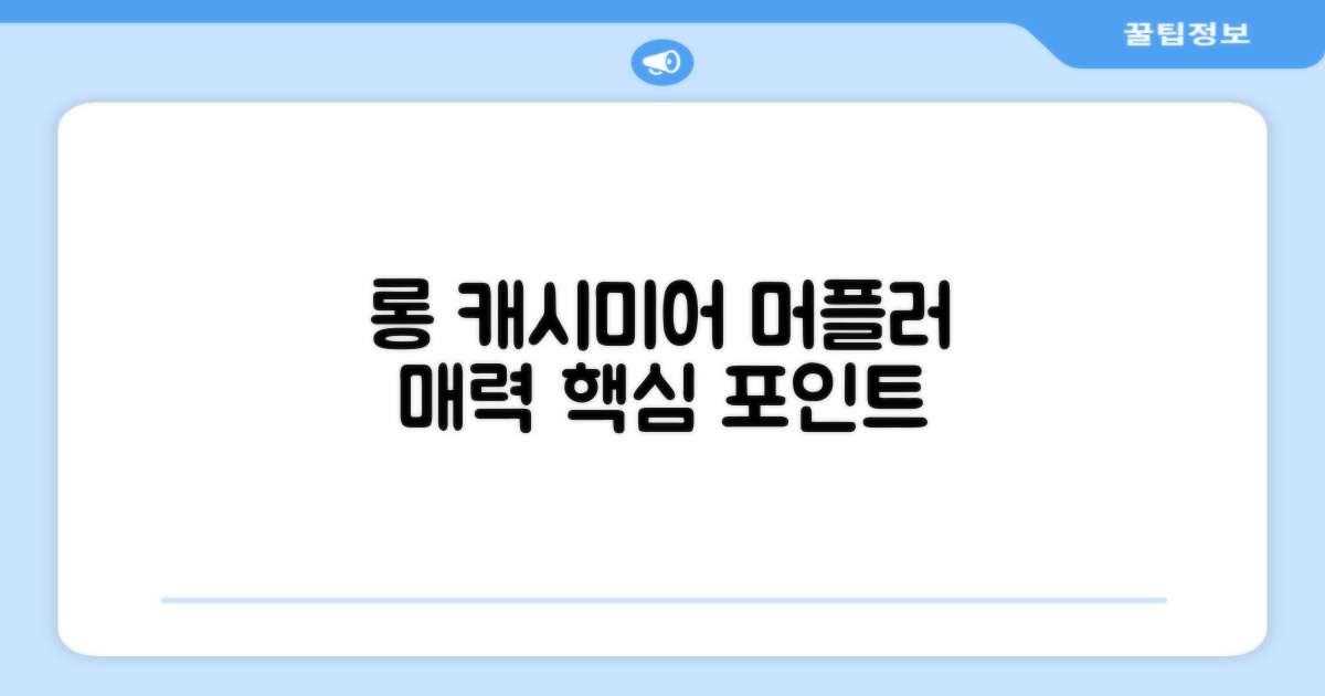 롱 캐시미어 머플러, 어떤 매력이 있을까?