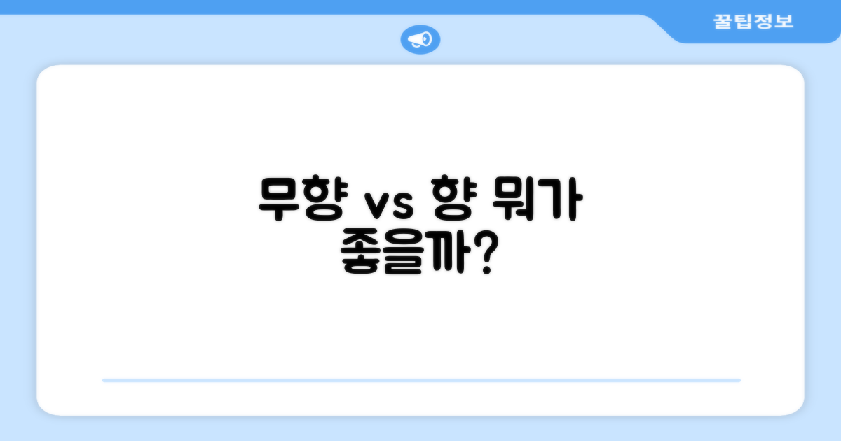 무향 vs 향 첨가 비교