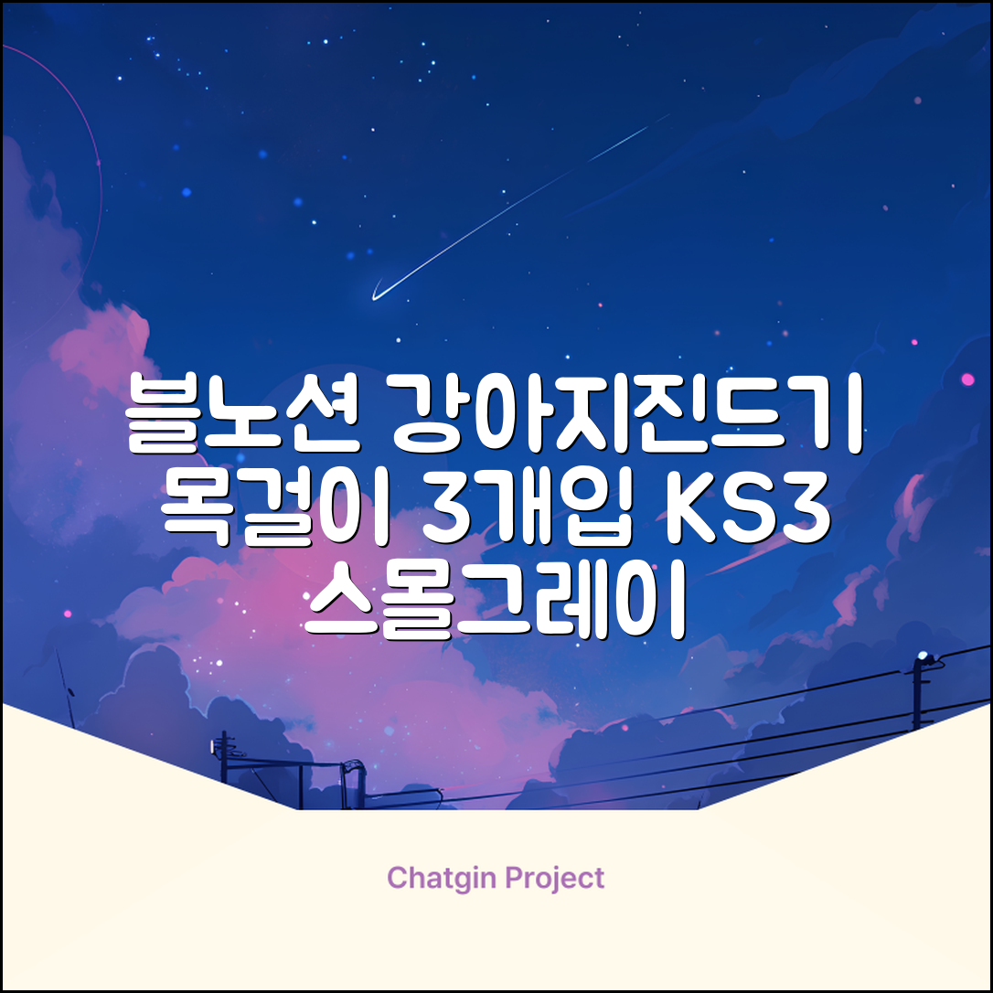 블노션 무향방수 강아지진드기목걸이, 3개, 1L, KS3스몰그레이 추천 리뷰