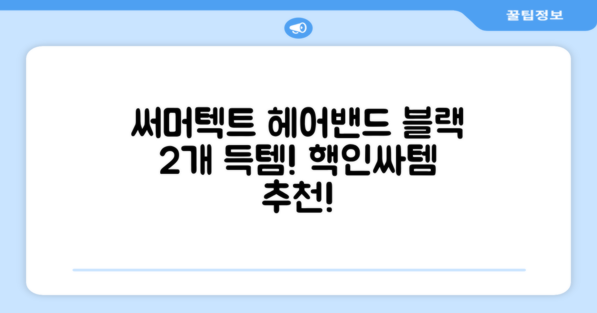 써머텍트 기능성 헤어밴드, 블랙, 2개 추천 리뷰