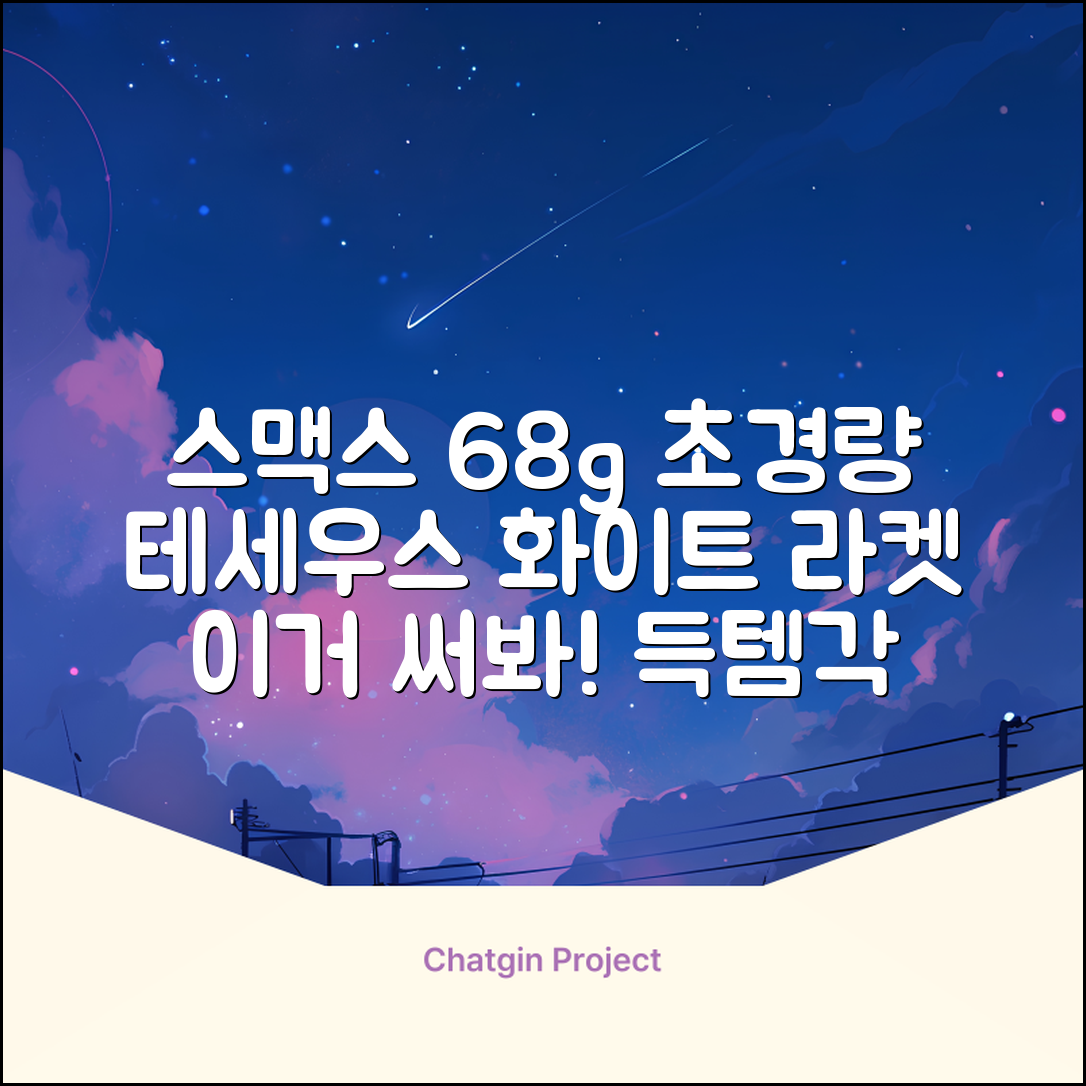 스맥스코리아 풀카본 초경량 배드민턴 라켓 68g, 테세우스 화이트, 1개 추천 리뷰