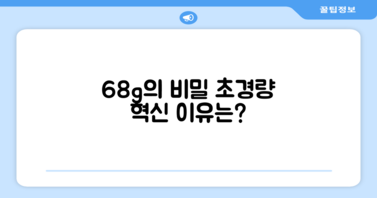 68g, 왜 가벼울까?