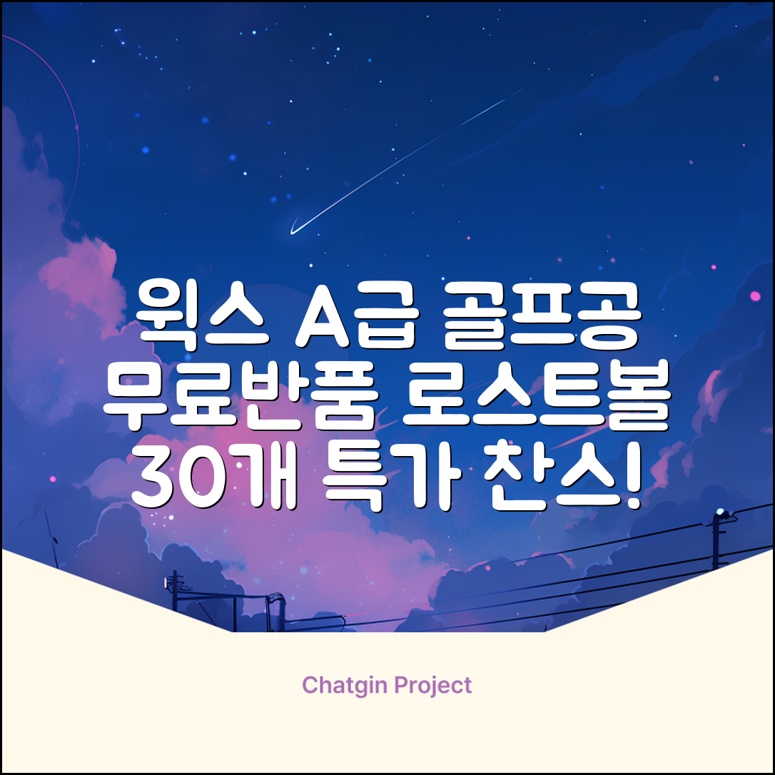 [윅스 진짜 깨끗한 볼] A+급 무료반품 로스트 골프공 로스트볼 유명브랜드, [A+ 브랜드혼합] 화이트, 30개 추천 리뷰