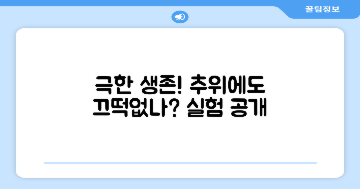 극한 추위에도 끄떡없을까?