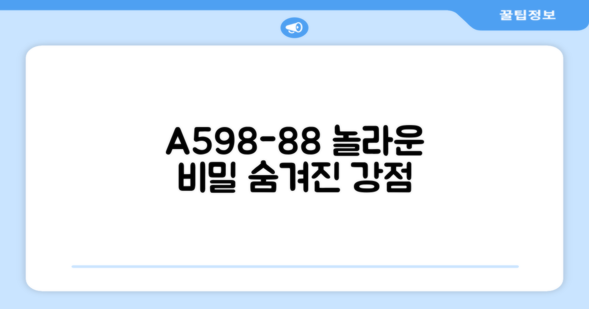 A598-88, 어떤 장점이 숨어있을까?