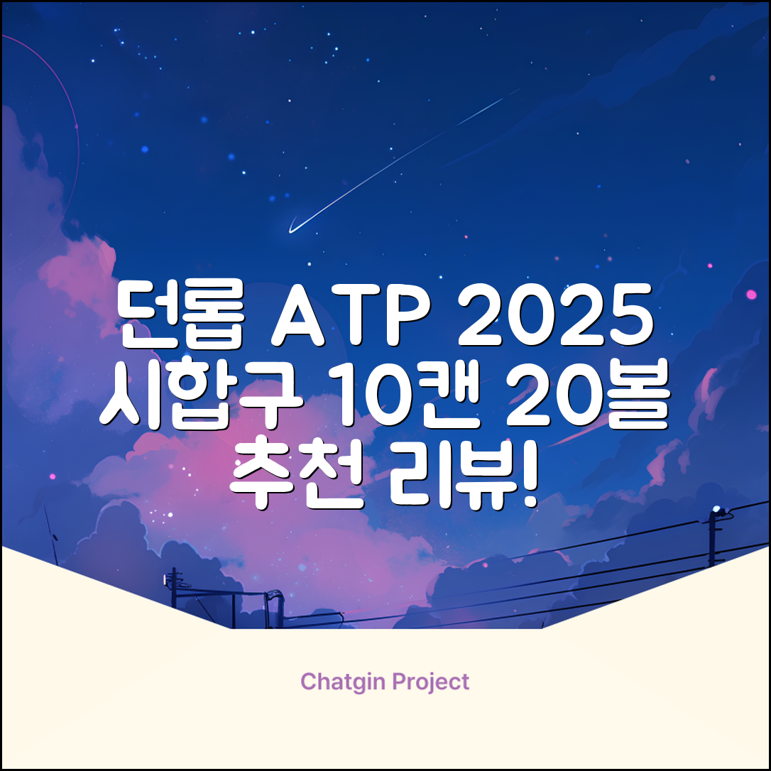 2025 던롭 ATP 테니스공 10캔 (20볼) 시합구, 던롭 ATP볼 10캔 (20볼), 10세트 추천 리뷰