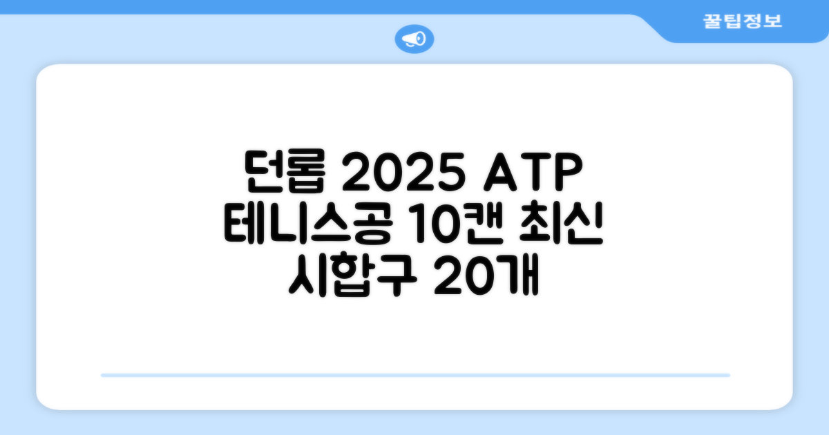 2025 던롭 ATP 테니스공 10캔 (20볼) 시합구