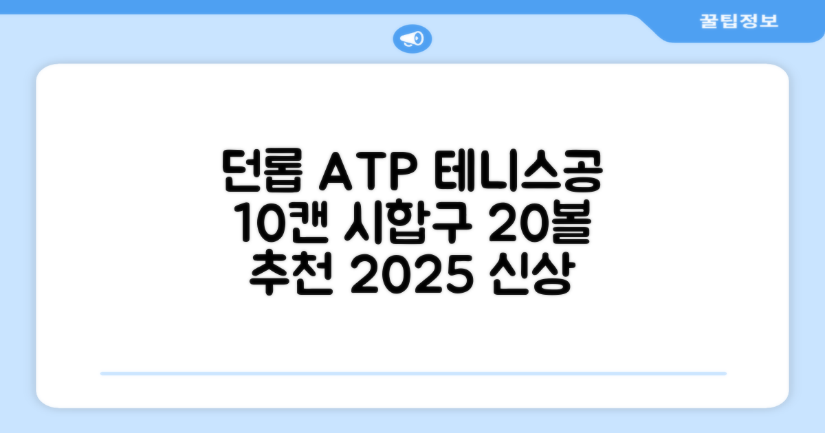 2025 던롭 ATP 테니스공 10캔 (20볼) 시합구, 던롭 ATP볼 10캔 (20볼), 10세트 추천 리뷰