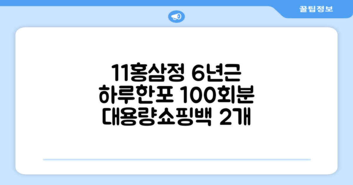 [1+1 특가] 홍삼정 6년근 하루한포 100회분 대용량+쇼핑백, 2개, 1L 추천 리뷰