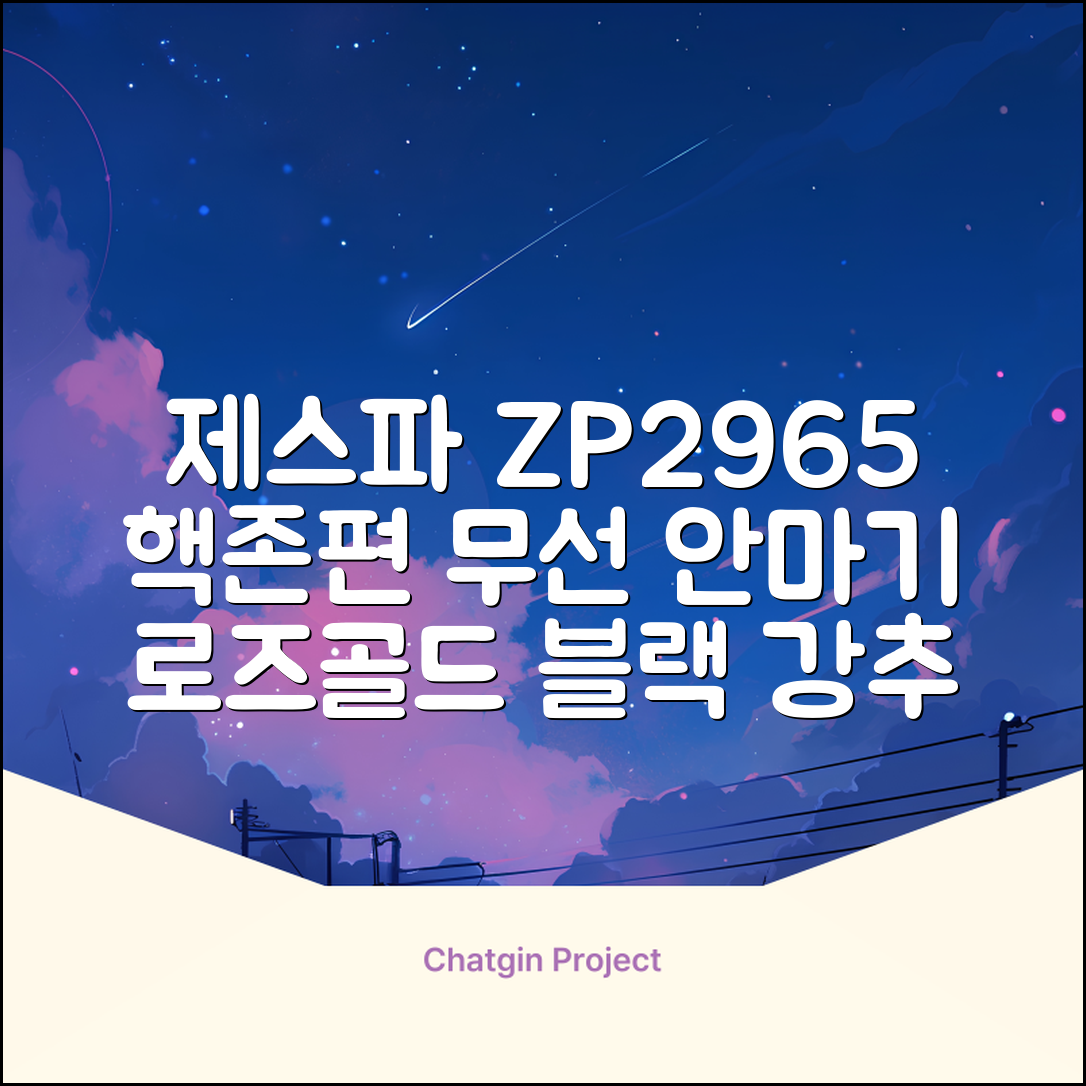 제스파 클래식 전신 무선 자동 마사지건 목어깨 안마기 ZP2965, 블랙 + 로즈골드 추천 리뷰