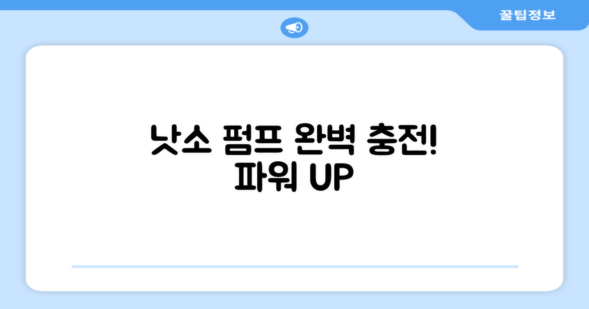 낫소 펌프로 완벽 충전