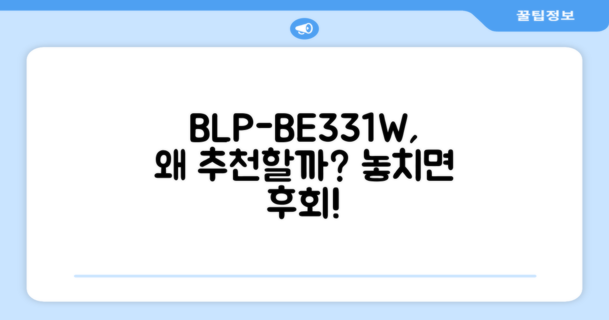 BLP-BE331W, 왜 추천하는가?