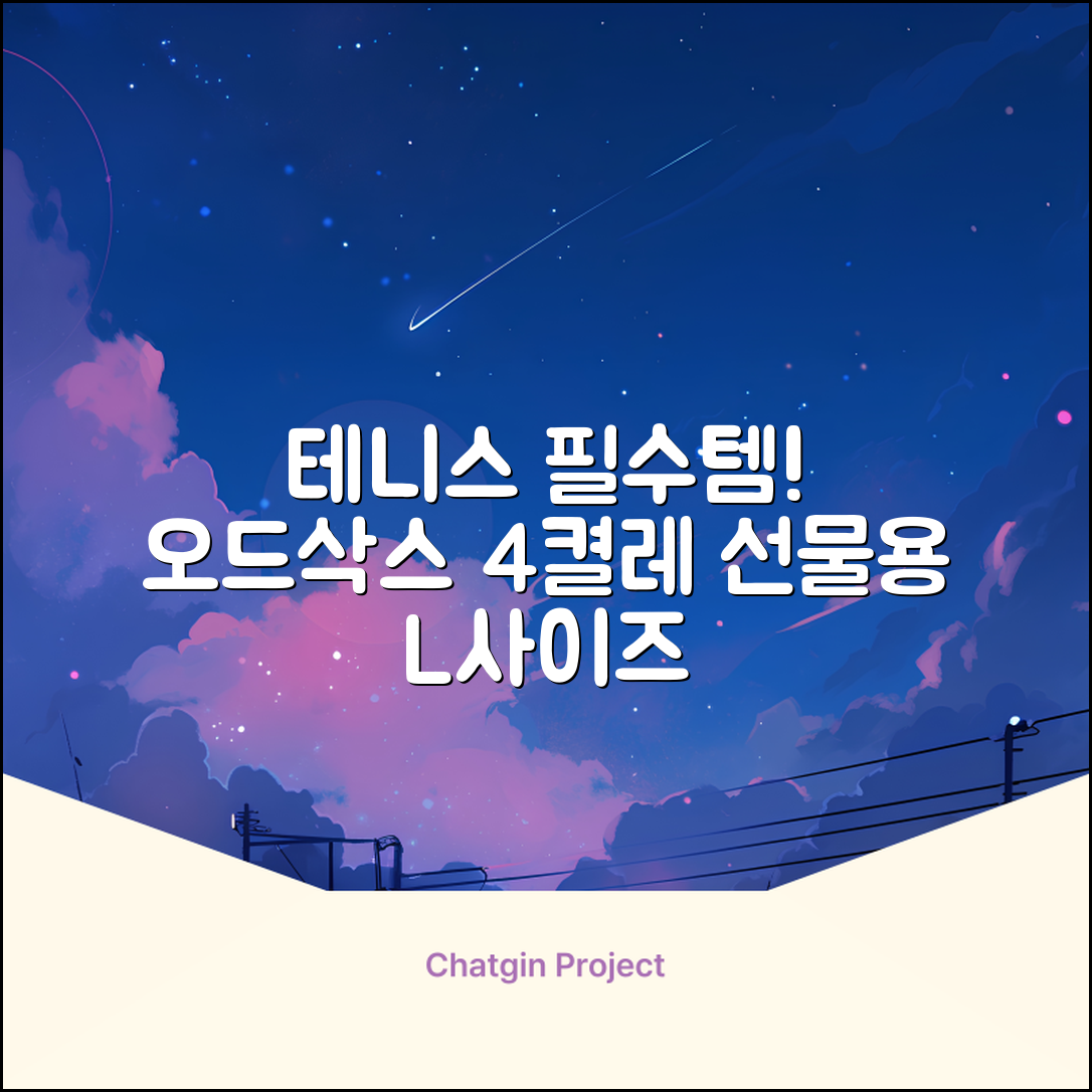 [오드삭스] 테니스 양말 세트B 4켤레 선물용, L(255mm-275mm), 1개 추천 리뷰