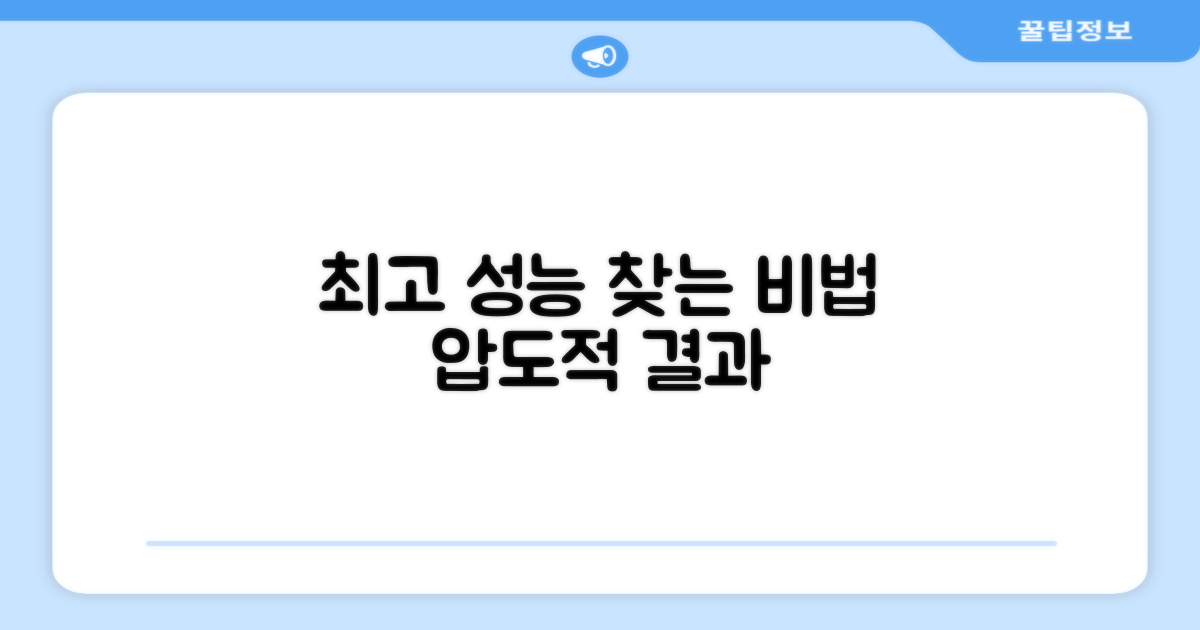 최고의 성능, 어떻게 찾을까?