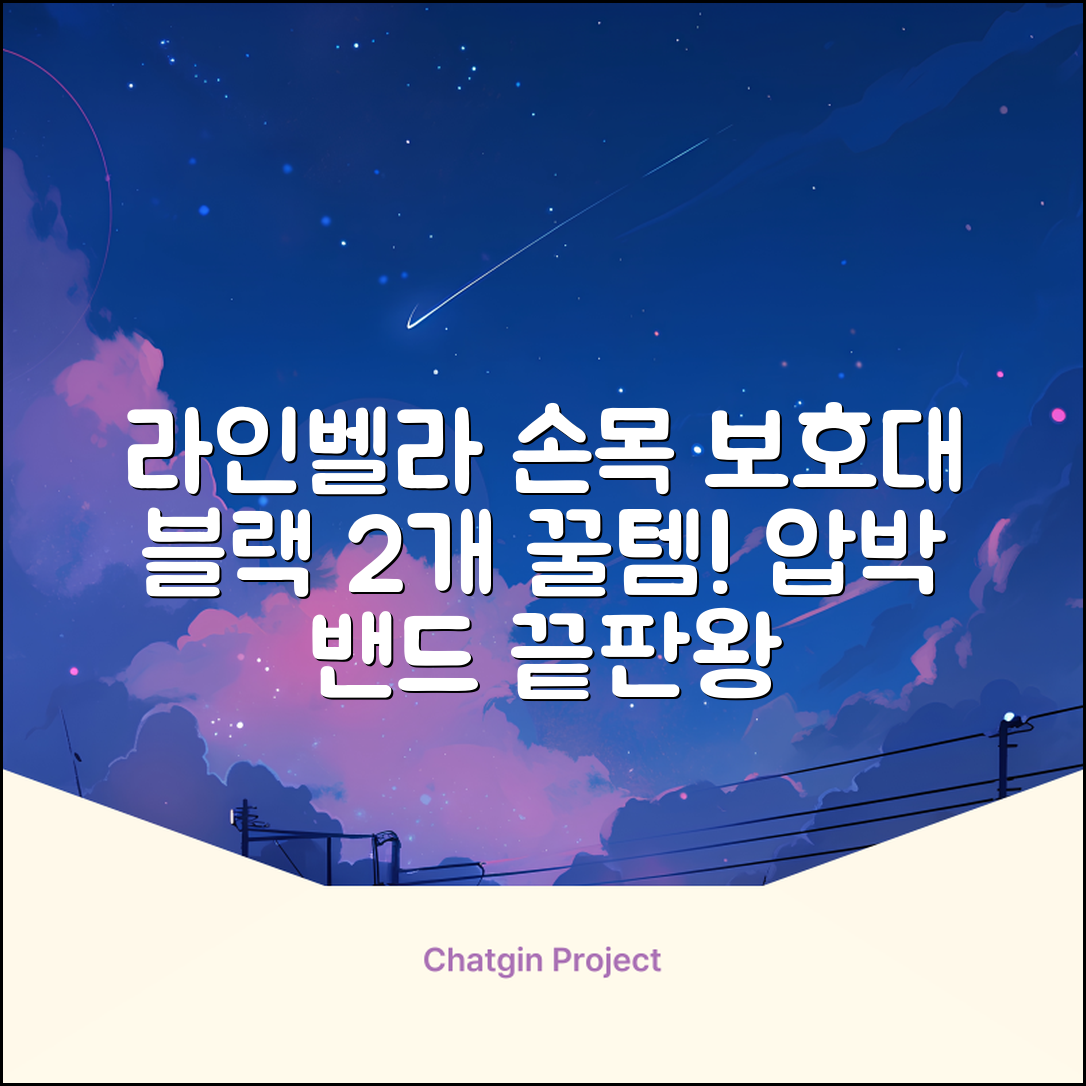 라인벨라 의료용 손목 압박용 밴드 블랙, 2개 추천 리뷰