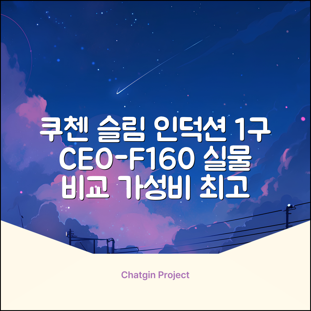 쿠첸 슬림 인덕션 1구, CEO-F160, 일반형 추천 리뷰