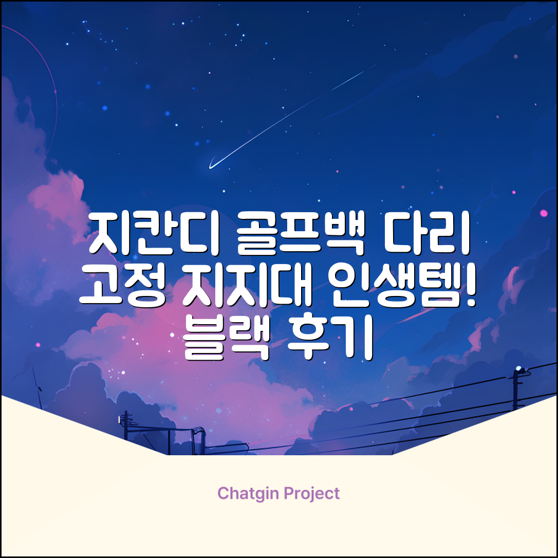지칸디 골프 스탠드백 레그홀더 다리고정 바닥 지지대, 블랙 추천 리뷰