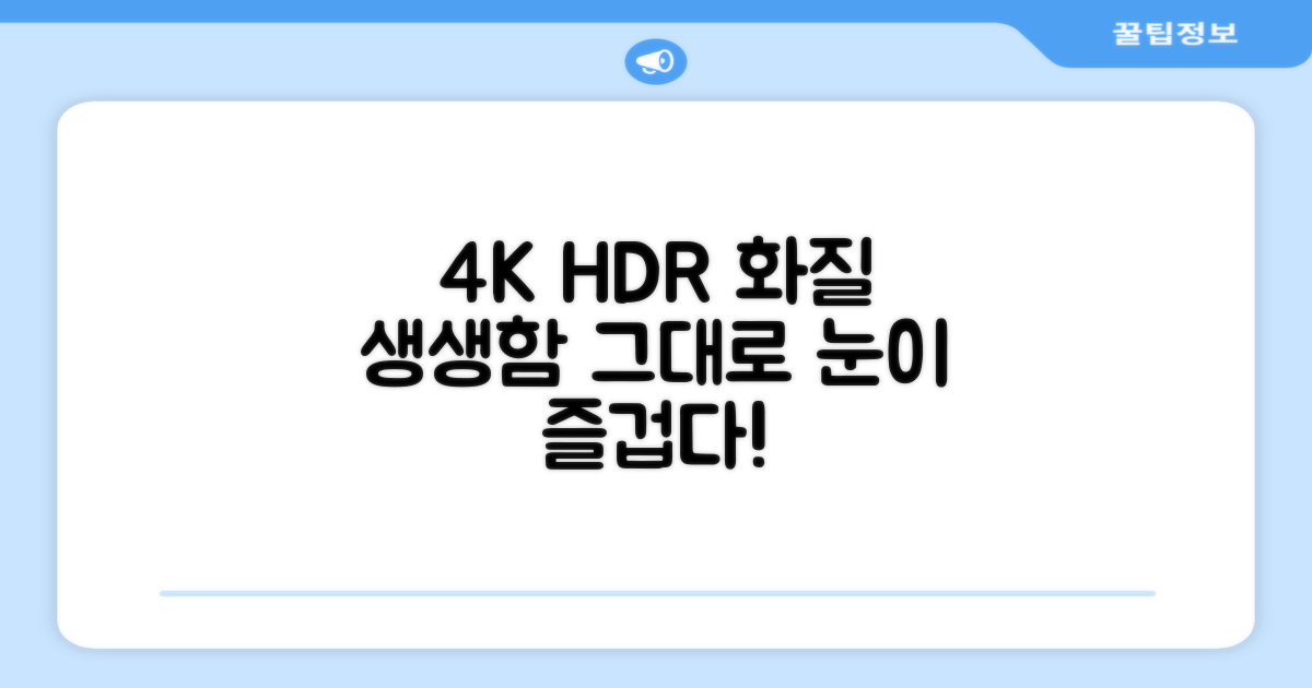 4K HDR 화질, 생생함 그대로