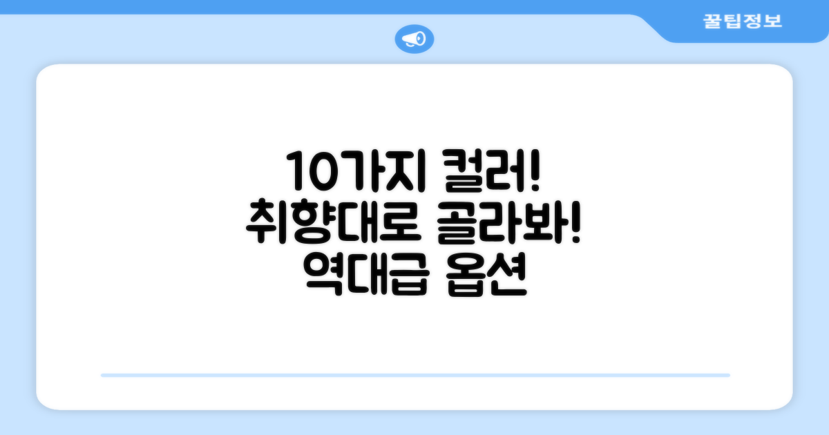 10가지 컬러 옵션