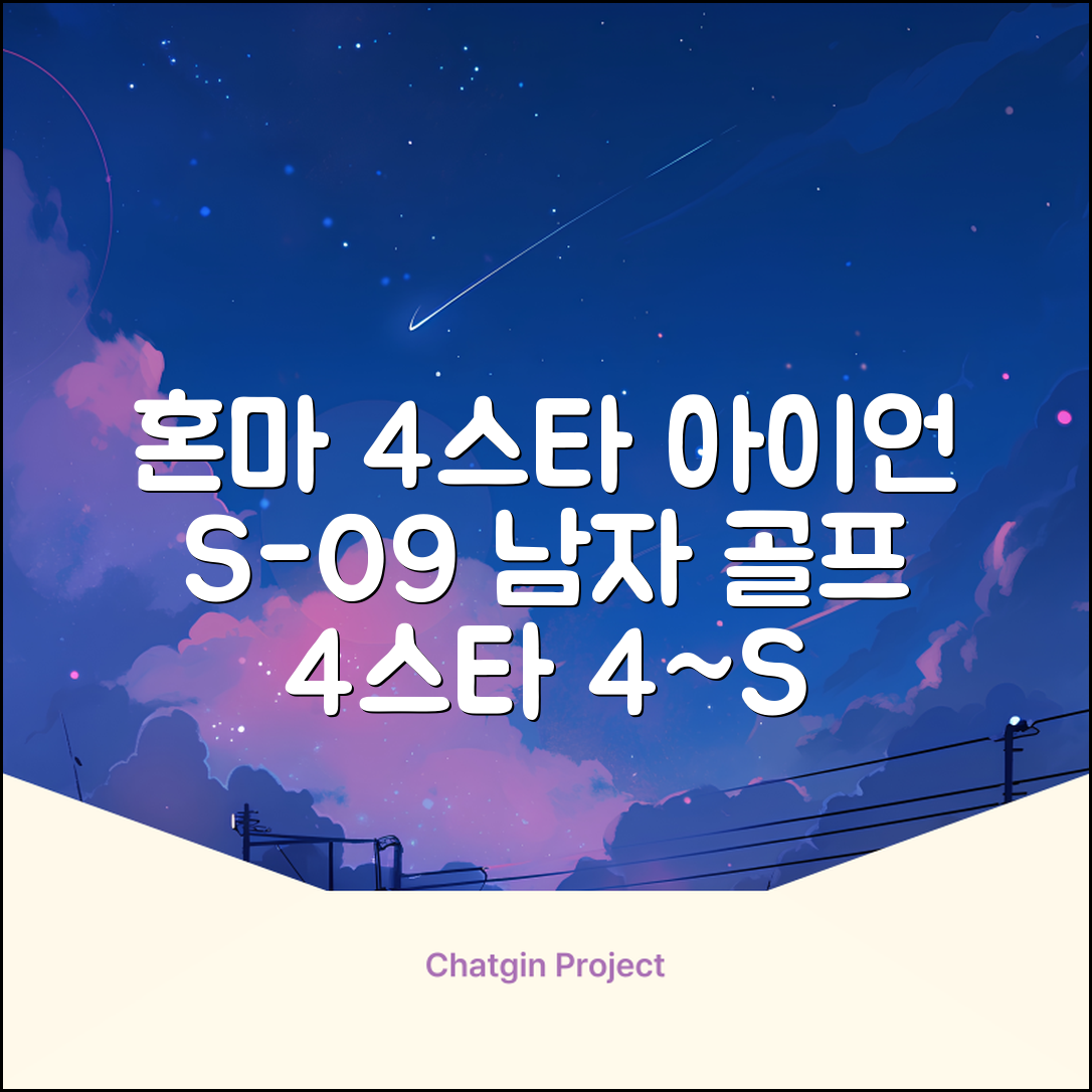 혼마아이언세트 남자아이언세트 S-09 혼마아이언 4스타 4/5/6/7/8/9/10/11/A/S 아이언커버 포함, 그라파이트S 추천 리뷰