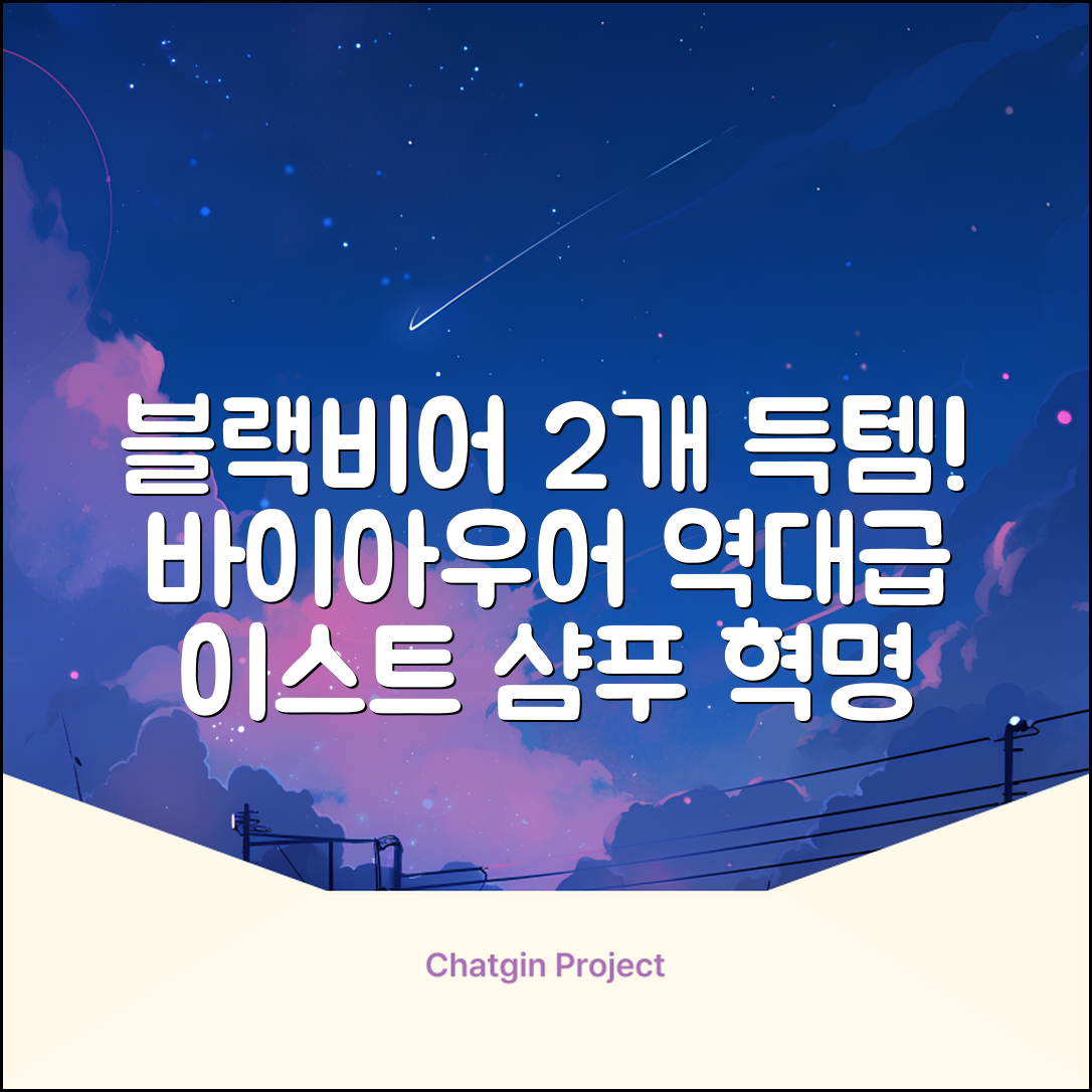 바이아우어 블랙 비어 이스트 샴푸, 1.017L, 2개 추천 리뷰