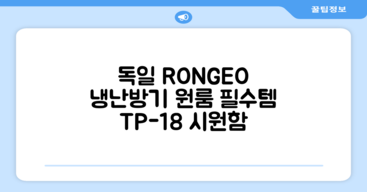 독일 RONGEO 가정용 사무실 냉난방기 냉온풍기 원룸, TP-18(냉난방가능/화이트) 추천 리뷰