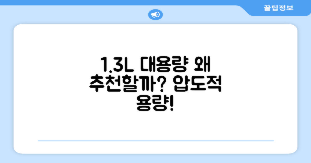 1.3L 대용량, 왜 추천할까?
