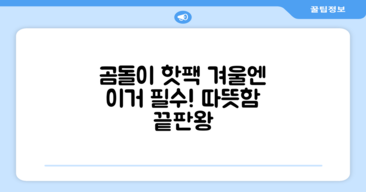 곰도리 핫팩, 겨울 필수템