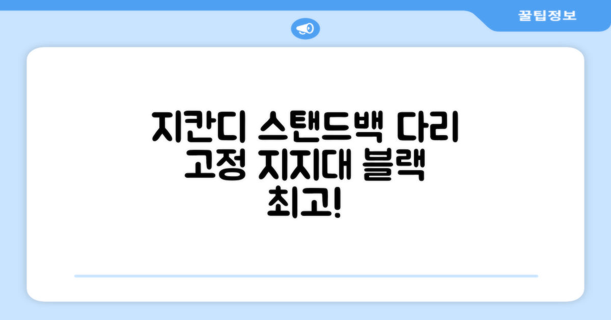 지칸디 골프 스탠드백 레그홀더 다리고정 바닥 지지대, 블랙 추천 리뷰