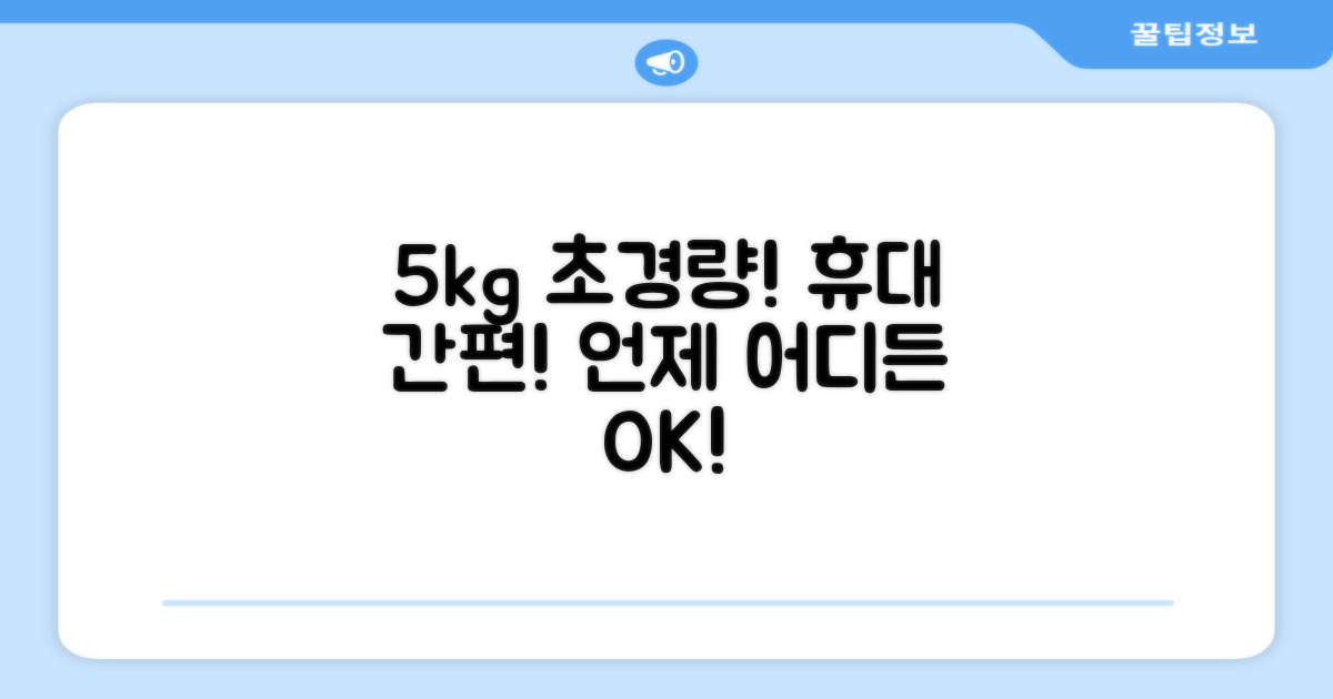 5kg 휴대 용이