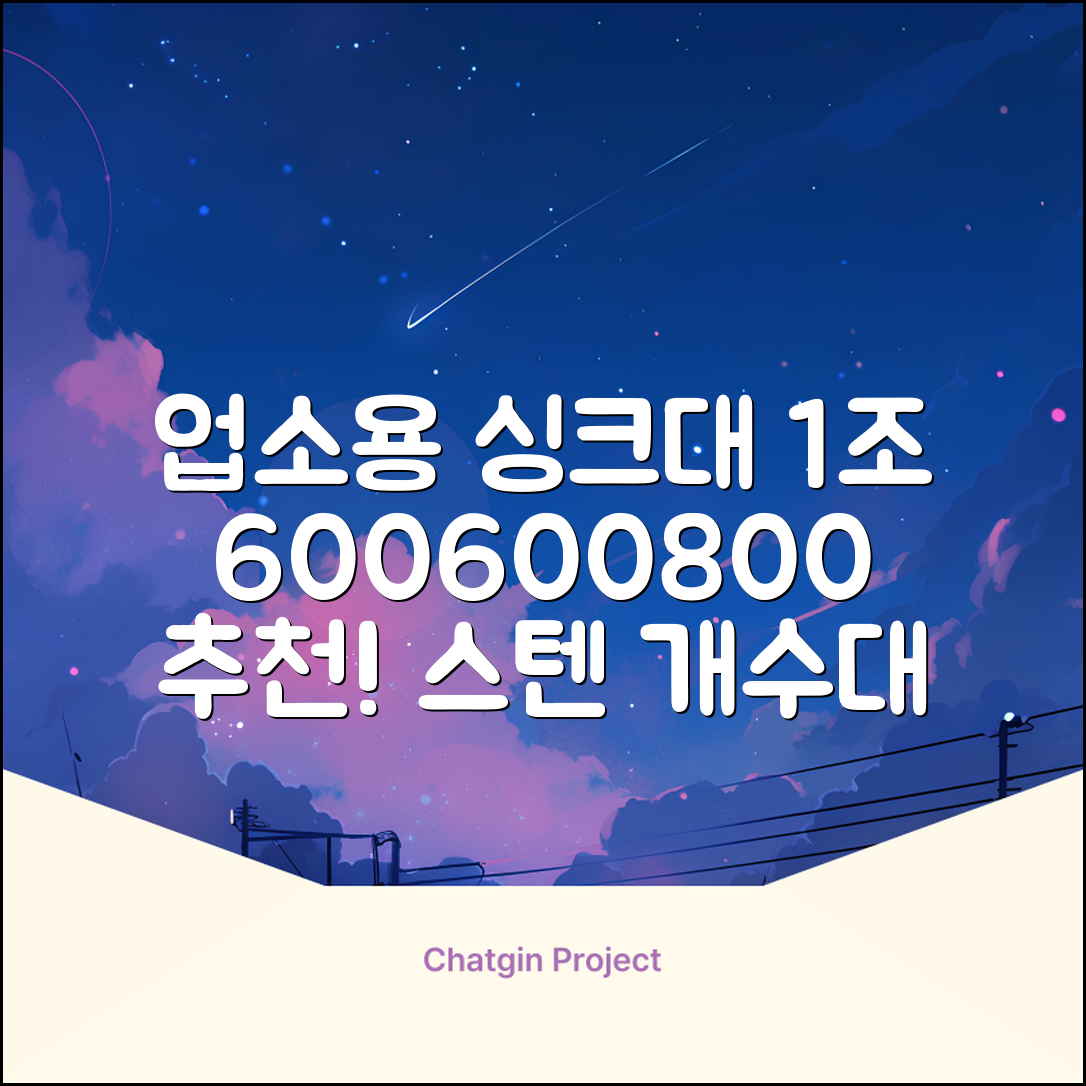 업소용싱크대 1조 600 업소용개수대 스텐싱크대 주방싱크대, 1조 600*600*800 추천 리뷰