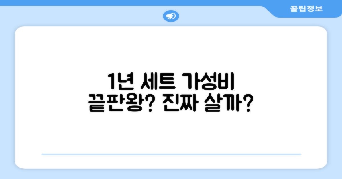 1년 세트, 가성비 최고일까?