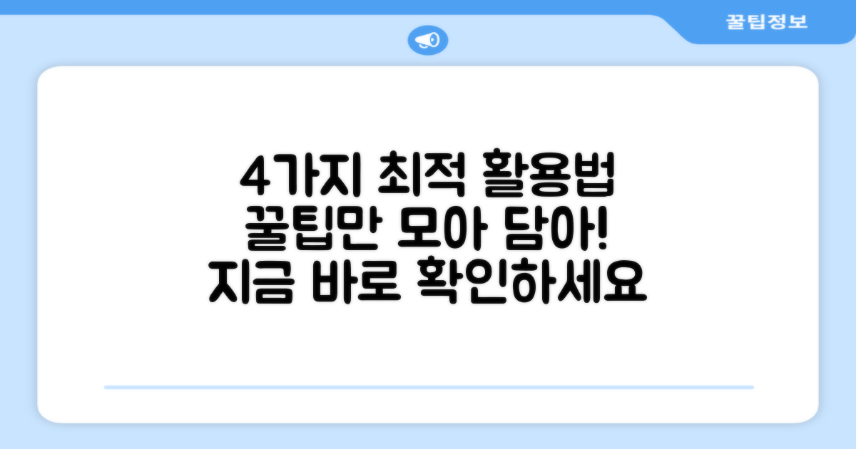 4가지 최적 활용