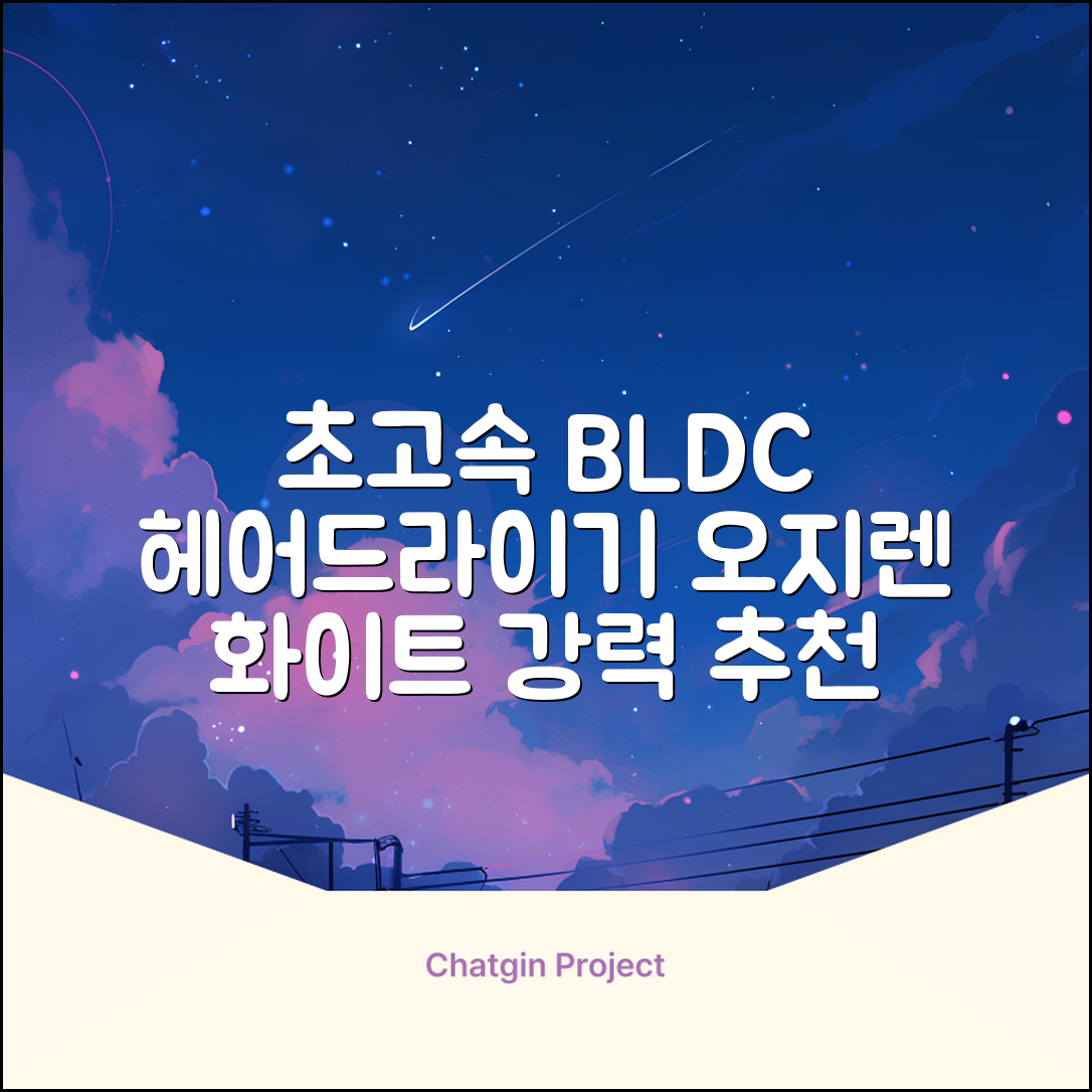 오지렌 초고속 고출력 초경량 음이온 BLDC 모터 헤어 드라이기, 화이트 추천 리뷰