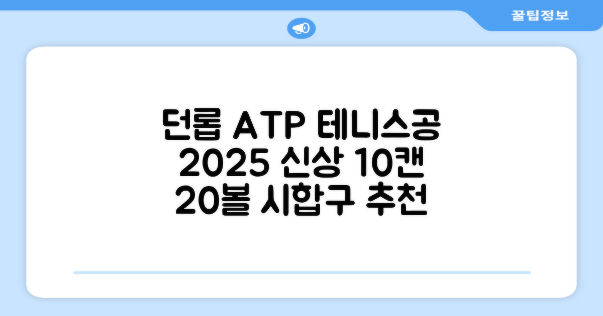 2025 던롭 ATP 테니스공 10캔 (20볼) 시합구, 던롭 ATP볼 10캔 (20볼), 10세트 추천 리뷰