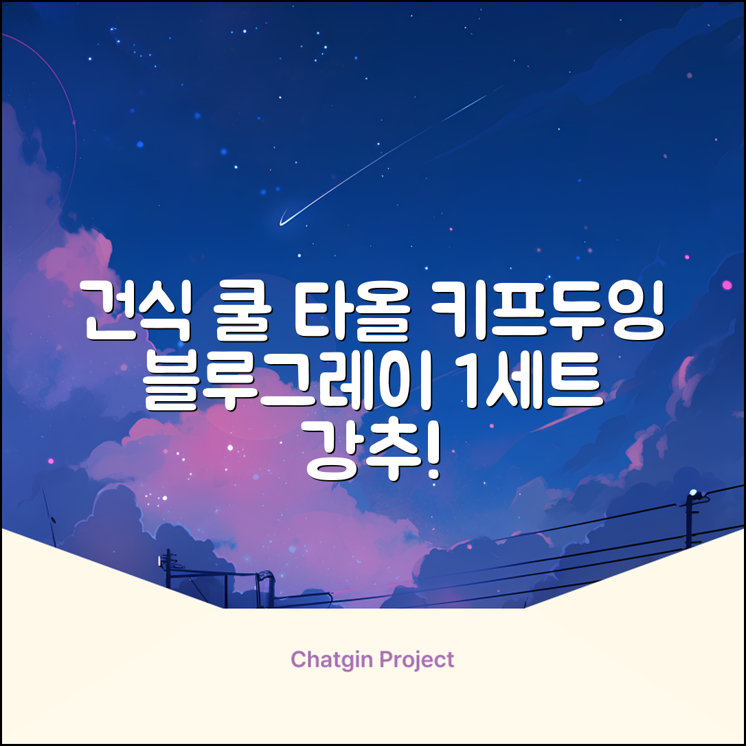 키프두잉 건식 스포츠 쿨 타올 케이스, 블루 + 그레이, 1세트 추천 리뷰