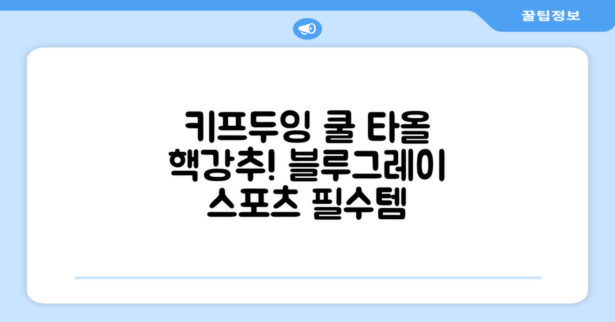 키프두잉 건식 스포츠 쿨 타올 케이스, 블루 + 그레이, 1세트 추천 리뷰