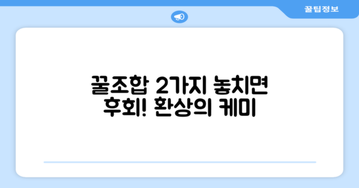 2가지 추천 조합