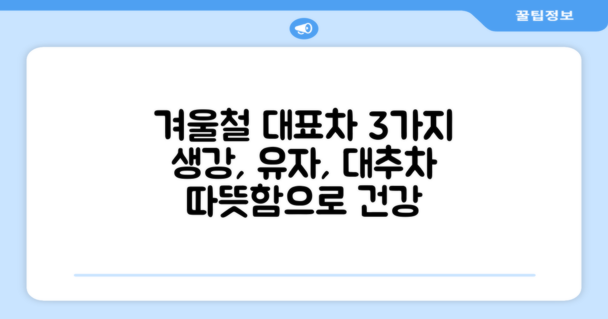 생강차, 유자차, 대추차