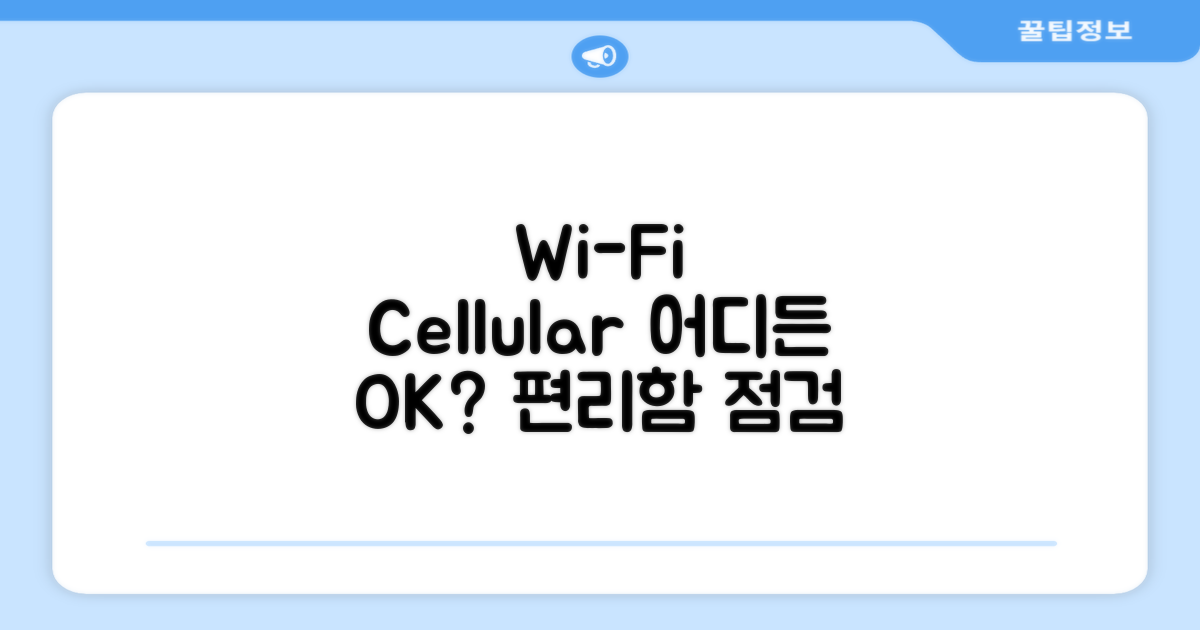 Wi-Fi+Cellular, 어디서든 편리할까요?