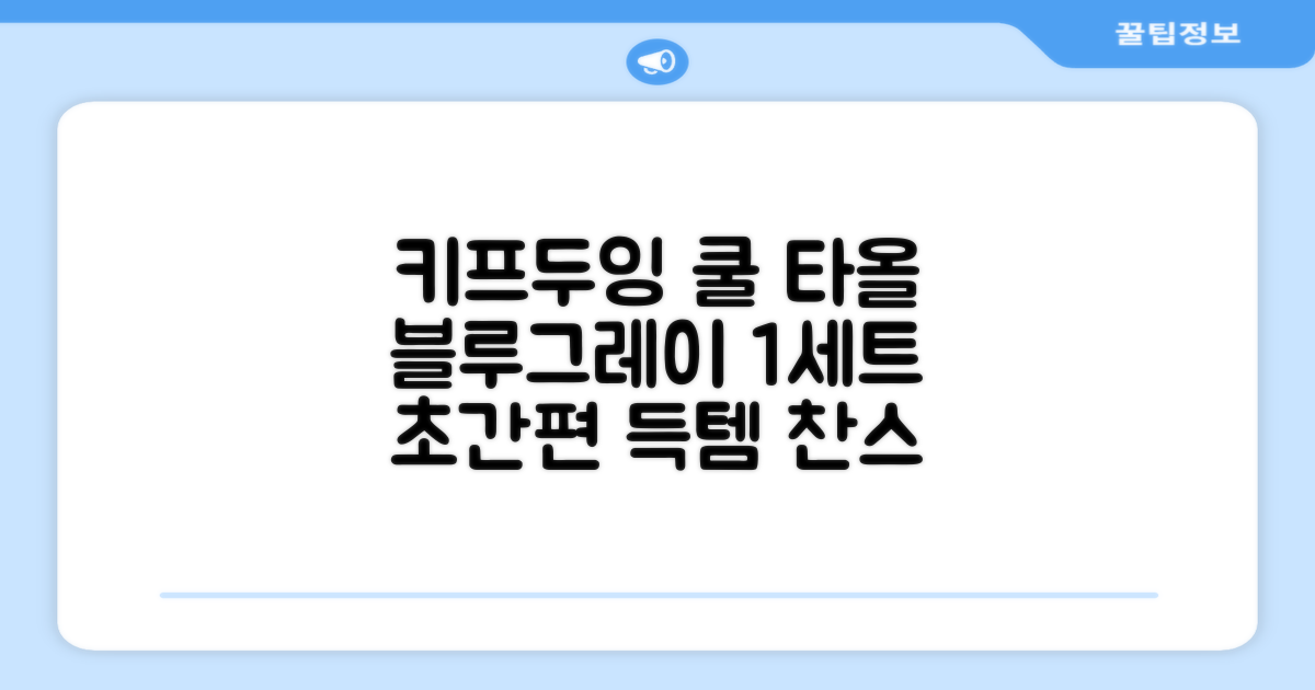 키프두잉 건식 스포츠 쿨 타올 케이스, 블루 + 그레이, 1세트 추천 리뷰