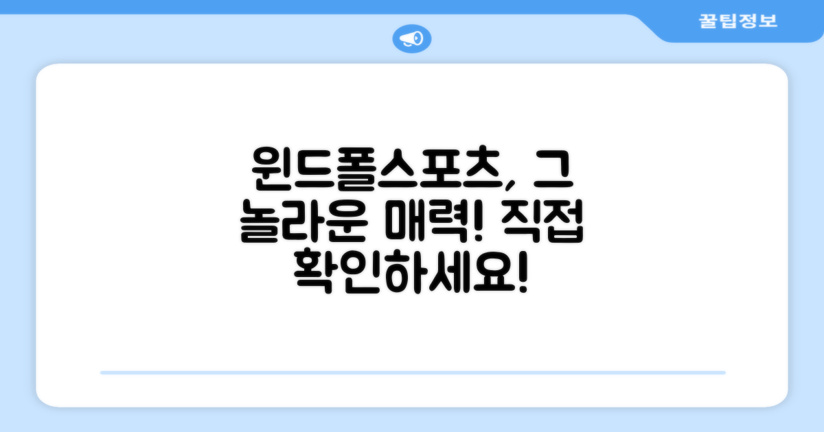윈드폴스포츠, 어떤 매력이 있을까?
